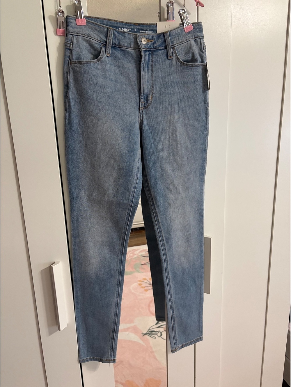 Old Navy Super Skinny High-Rise Jeans Size 2 Light Blue Denim
